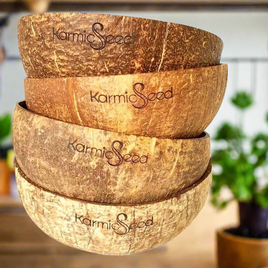 Handmade Coconut Bowls (Set of 4)