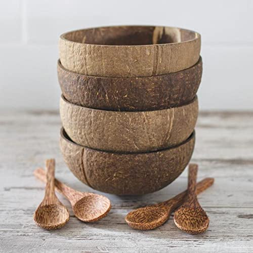 Handmade Coconut Bowls (Set of 4)